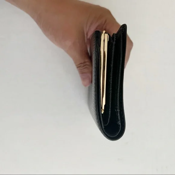 Authentic LOUIS VUITTON Black Epi French Purse Wallet Leather - Picture 5 of 13